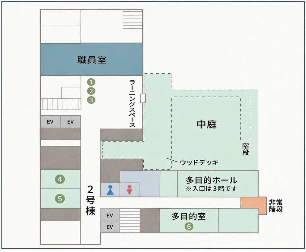 学校案内図 2階