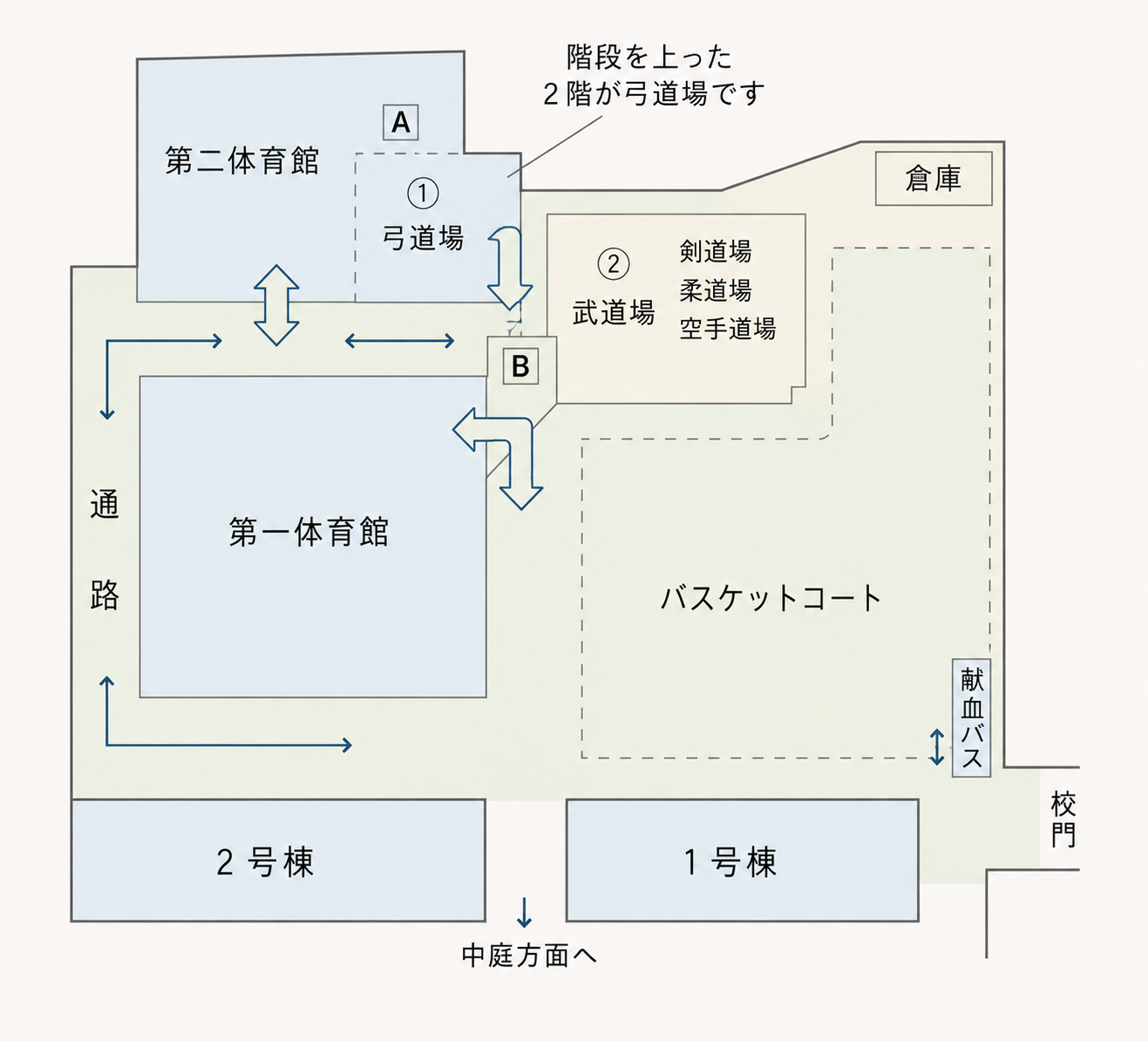 学校案内図 体育館棟